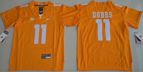 Vols #11 Joshua Dobbs Orange Stitched Youth NCAA Jersey - Click Image to Close